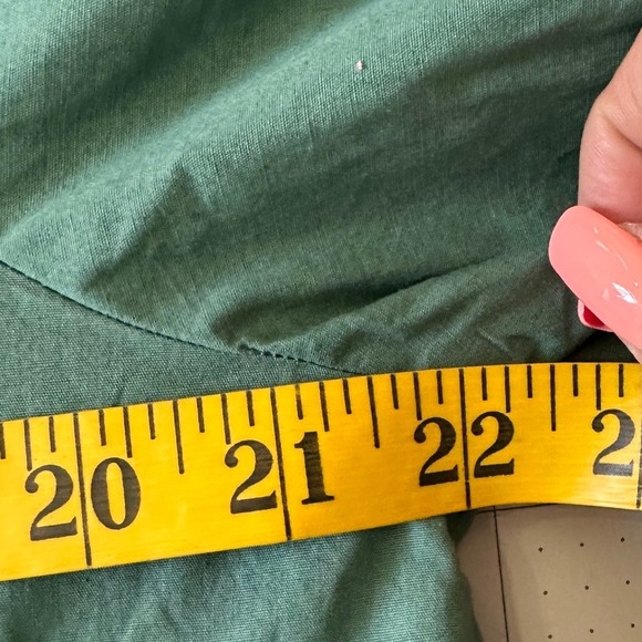 SONMER NWT SZ XL Black Embroidered Green Puff Sleeve 1/4 hook Top Boho Festival - Picture 11 of 15